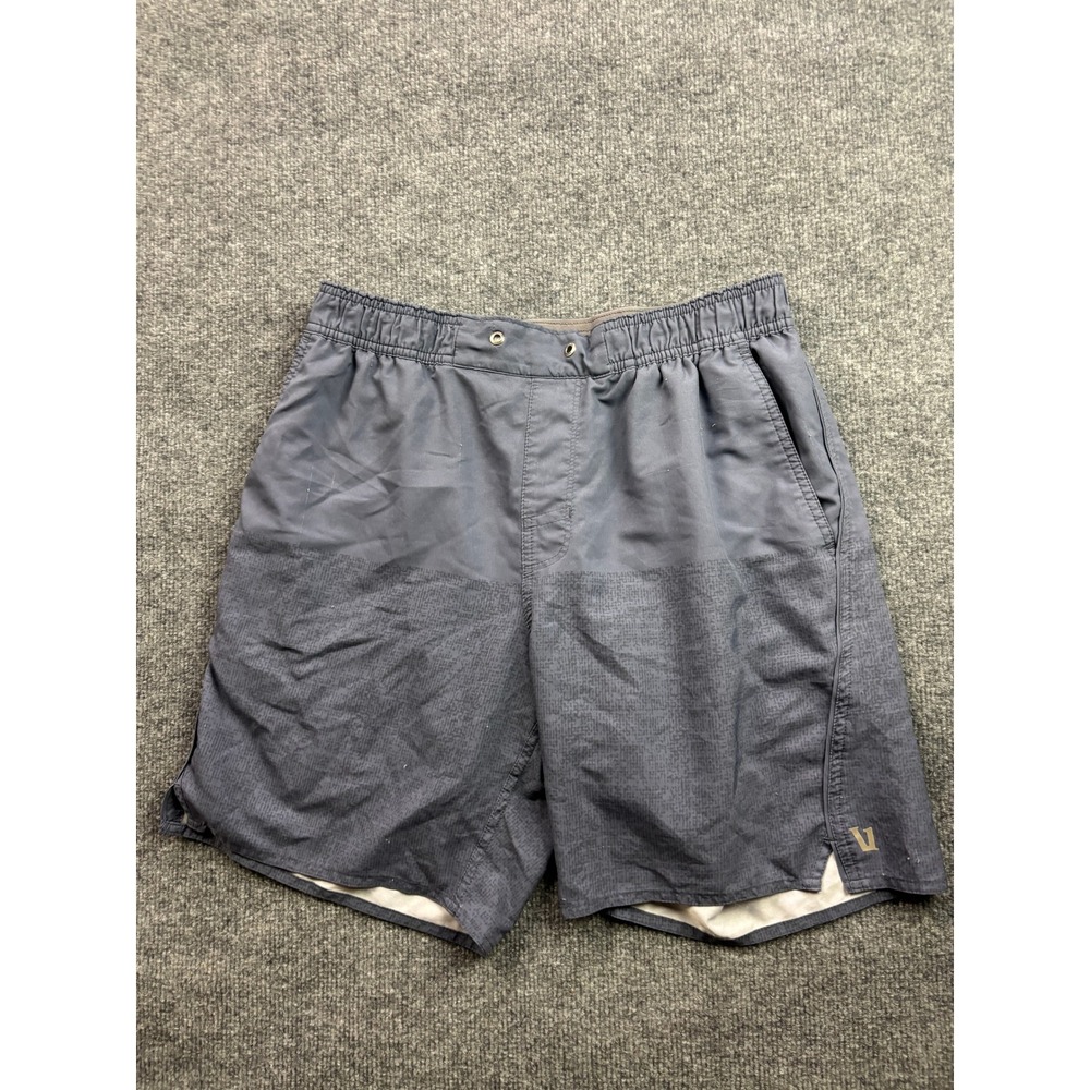 Vuori Board Shorts Mens Medium Gray Geometric Pattern Active Swim Trunks